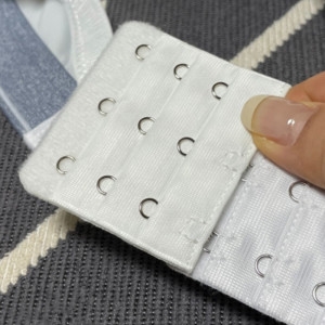 브래지어 늘리기 브라 연결 훅 연장 후크 화이트 3단 밴딩 면 둘레 고리 사이즈 조절 브라끈 속옷 줄 3버튼 브라자 브레지.._이미지
