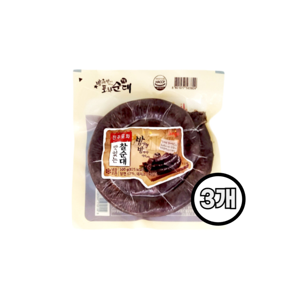 진주햄 진주포차 찰순대 500g (3개)