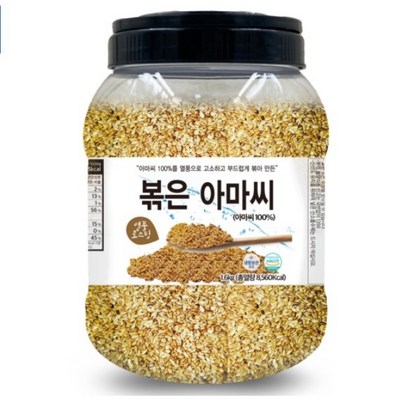 대구농산 볶은 아마씨 통 (1.6kg,4개)_이미지