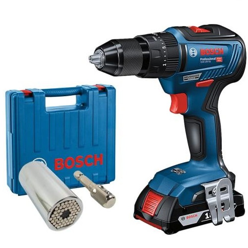 보쉬 GSB 18V-55 심플 공구세트 (2.0Ah, 배터리 1개)_이미지