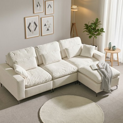 서광퍼니처 세인트블랑 라포 구스 스윙 모듈 아쿠아텍스 이지클린 패브릭 소파 4인용_이미지