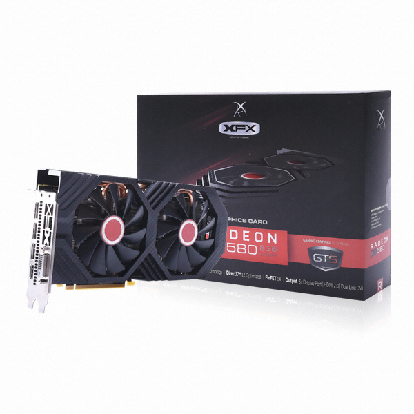 XFX 라데온 RX 580 블랙울프 OC D5 8GB