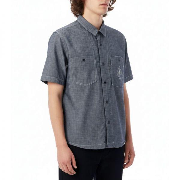 CP 컴퍼니 Chambray 4.75oz Short Sleeve Shirt 20CMSH196A 110065W D17 샴브레이 반.._이미지