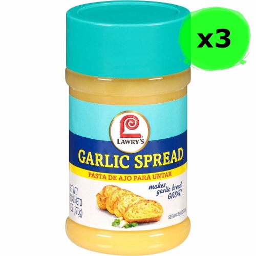 [불명] 로리스 갈릭 마늘 스프레드 170g 3팩 LAWRY'S Garlic Spread