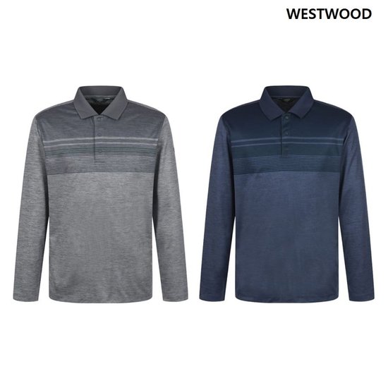 웨스트우드 가로배색 카라 티셔츠 WQ1MCTP407_이미지