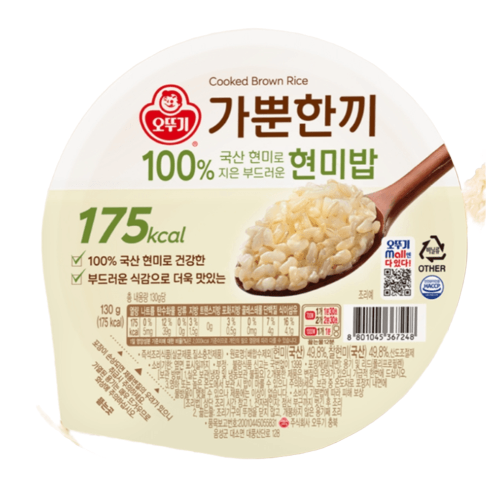 오뚜기 가뿐한끼 100% 현미로 지은 부드러운 현미밥 130 (30개)