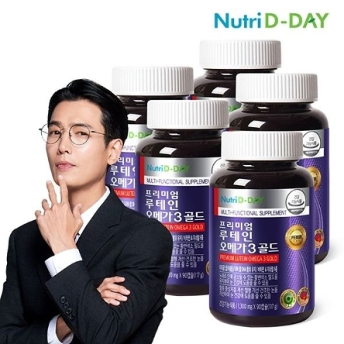 뉴트리디데이 프리미엄 루테인 오메가3 골드 90캡슐 (5개)