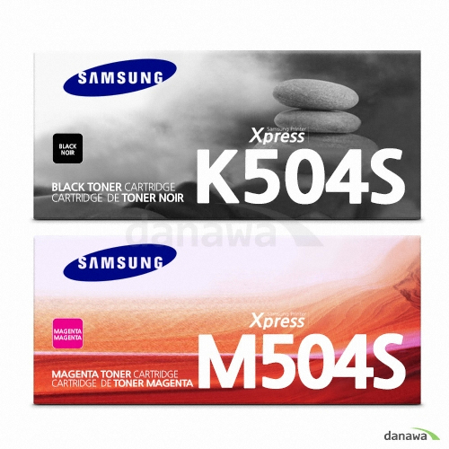 삼성전자 정품 CLT-K504S, CLT-M504S 2색 세트_이미지
