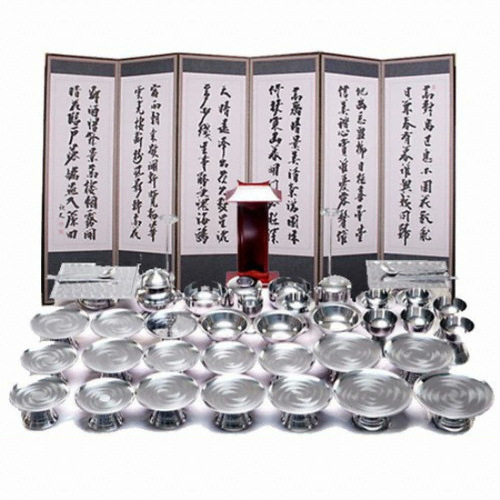 두레공예사 스텐 제기세트 47P (+병풍(추사))_이미지