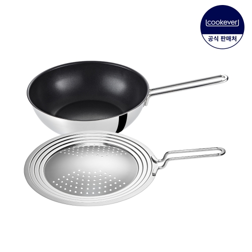 쿡에버 SS 이코노미 코팅 웍 (28cm+스텐뚜껑)_이미지