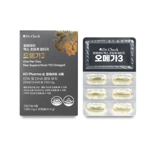 닥터체크 원퍼데이 맥스 초임계 알티지 오메가3 30캡슐 (1개)
