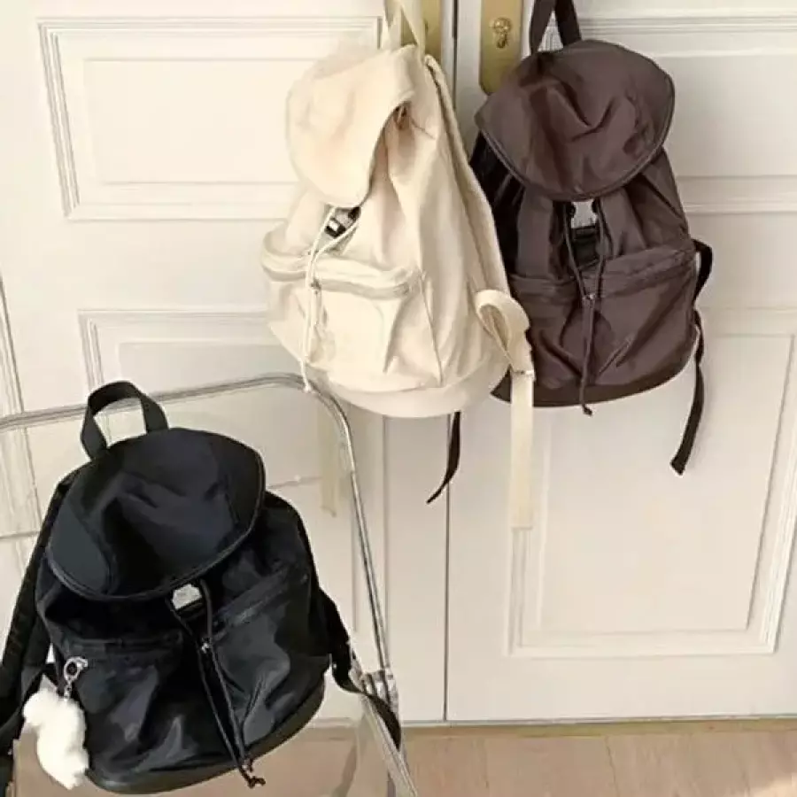 베이지 여성백팩 가벼운 데일리백팩 노트북가방-WFP85T2