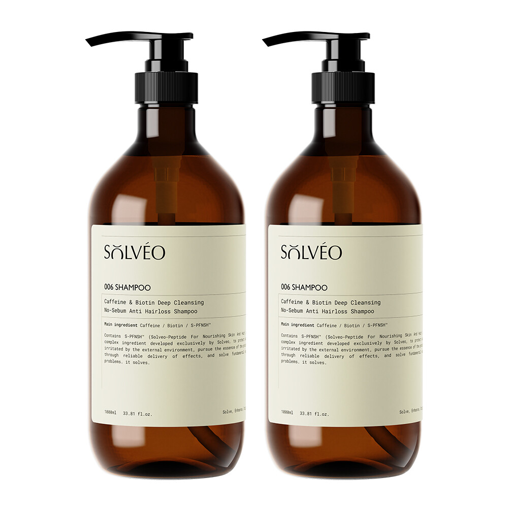 솔브이오 카페인 앤 비오틴 딥 클렌징 샴푸 1000ml (2개)_이미지