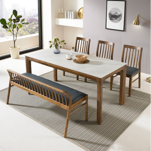 로드퍼니처 아몬 세라믹 식탁 1700 (의자3개+벤치1개)