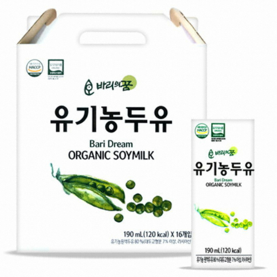 바리의 꿈 유기농 두유 190ml이미지입니다. 누르면 해당 게시물로 새창이동합니다.