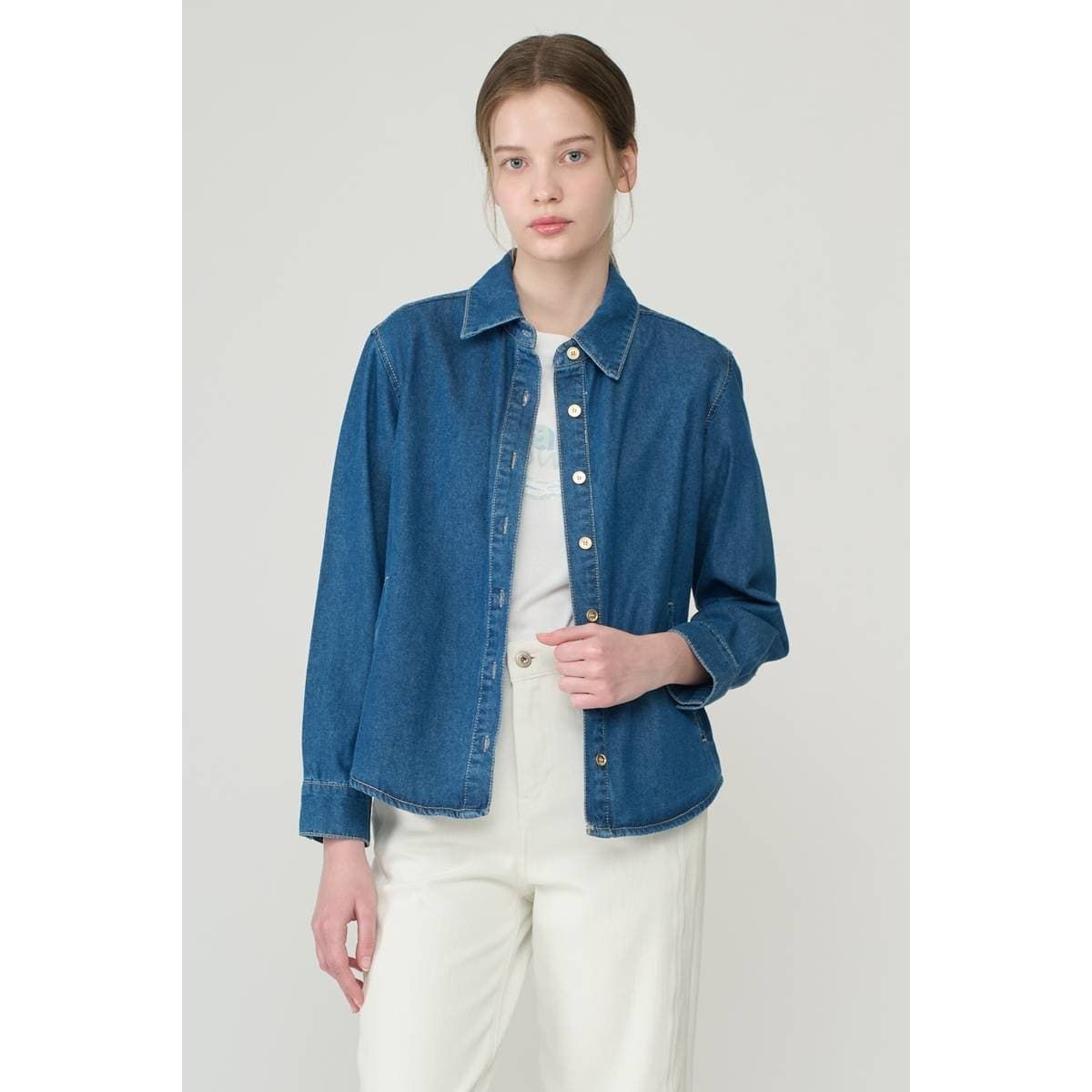 BCBG S 바이데님 블라우스 B6M3B481_이미지