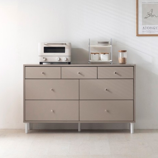  베이지메이트 탐스 7단 와이드 서랍장 1200