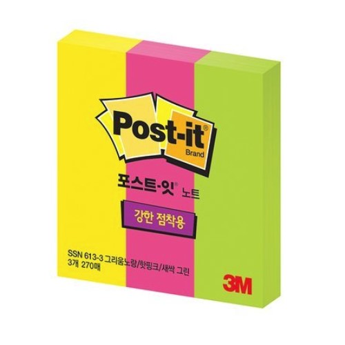 3M 노트 SSN 613 형광 [1개]