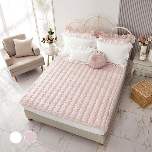 로즈 바이오워싱 60수 고밀도 면 모달 이불 패드