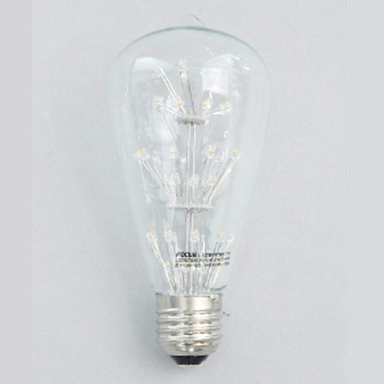 포커스 LED ST64 눈꽃 에디슨전구 전구색 2W