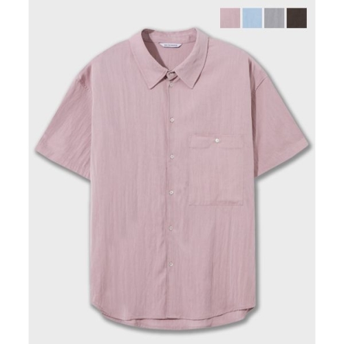 MIMTHEWARDROBE 태스커 워셔블 하프 셔츠_핑크 MW241HSPK 118153