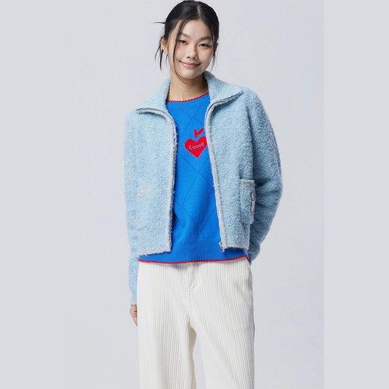 베네통 퍼피 포켓 부클 집업 가디건 BCE1611 1014535_이미지