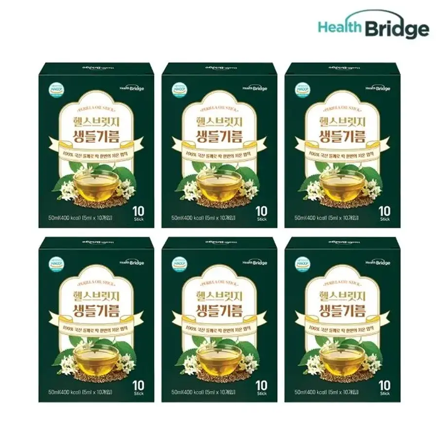  지리산처럼영농조합법인 헬스브릿지 생들기름 50ml(5mlx10포) [6개]
