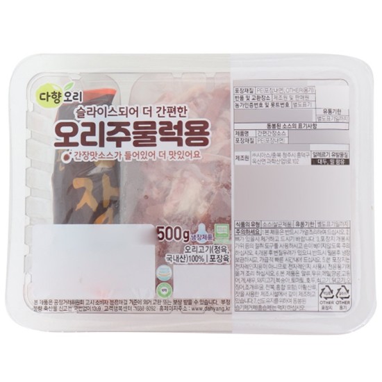 팜덕 다향 냉장 오리주물럭용 간장맛 500g (1개)_이미지