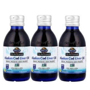 에이치브이엘 가든오브라이프 Dr. Formulated 알래스카 대구 간유 레몬 200ml (3개)