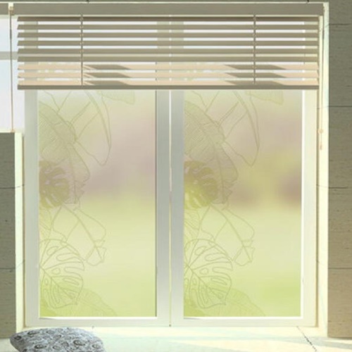 꾸밈 글라스 시트지 열대식물일러스트 cg702 (100cm x 210cm)_이미지