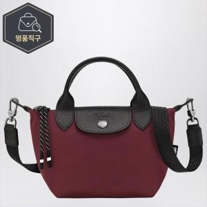 롱샴 XS 르 플리아쥬 에너지 백 WITH 핸들 인 아마란스 컬러 B0051866136