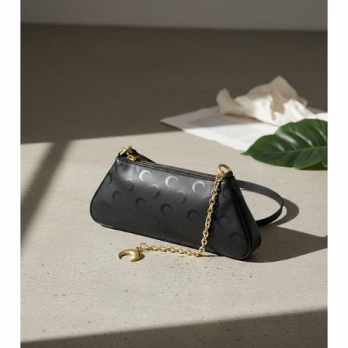 마린세르 MARINE SERRE 문 캔버스 코어 백 블랙 WSB001ARWOV