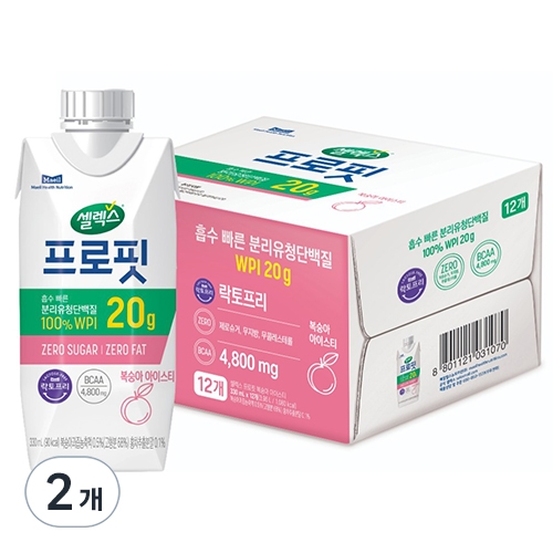  매일유업 셀렉스 프로핏 웨이 프로틴 복숭아 330ml [24개]