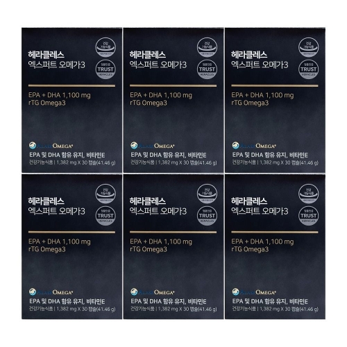 콜마비앤에이치 헤라클래스 엑스퍼트 오메가3 1382mg 30캡슐 (6개)_이미지