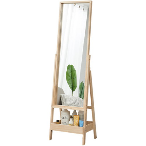 마리메종 ㅤ페어 원목 수납 전신 거울 좌식화장대A_이미지