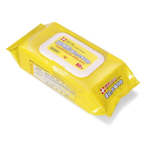 케어메이트 퍼펙트 살균 소독티슈 캡형 80매 (1팩)_이미지