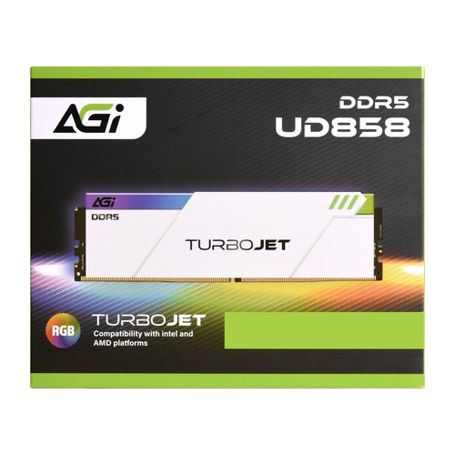 AGI DDR5-6000 CL30 TURBOJET UD858 RGB 화이트 패키지 서린 (32GB(16Gx2))_이미지