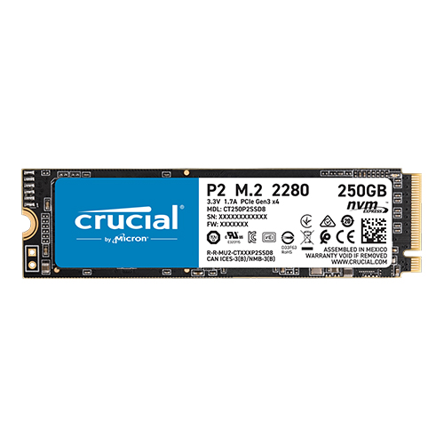 마이크론 Crucial P2 M.2 NVMe 아스크텍 (250GB)_이미지