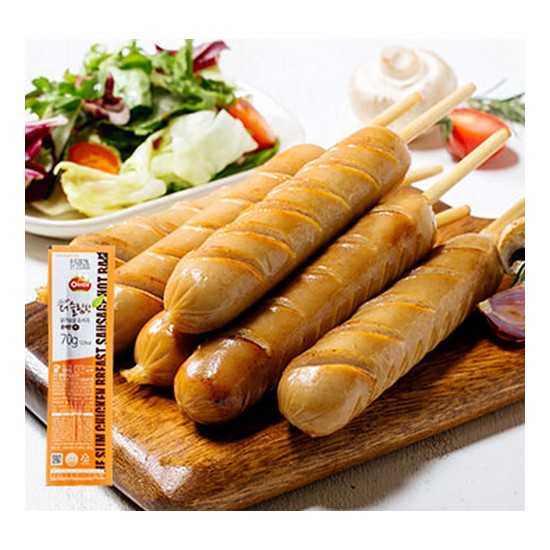 오쿡 더 슬림한 닭가슴살 소시지 훈제맛 70g (10개)_이미지