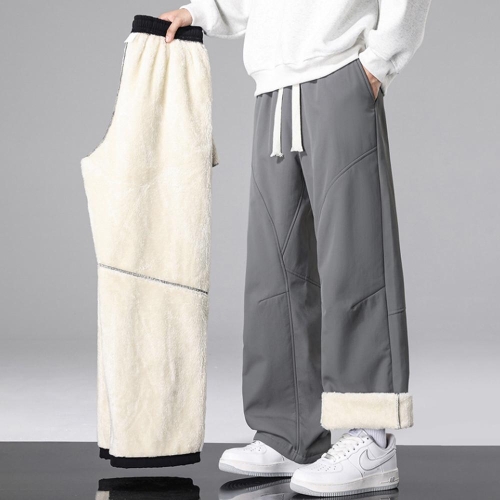 털안감 밴딩 일자 팬츠 캐주얼 루즈핏 와이드 OHS-CUSB9719