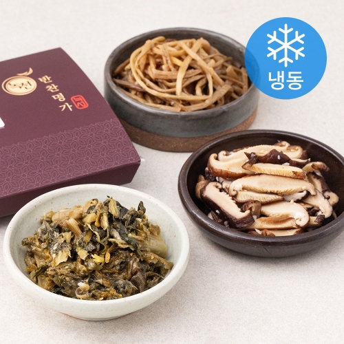 녹선 건나물 반찬 건고구마순볶음 100g + 맛된장시래기볶음 100g + 맛건표고버섯볶음 80g 3종 세트 냉동 1세트_이미지