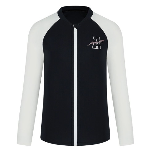 아레나 여아동 스플래시 집업 래쉬가드 A5BG1GC07BLK_이미지
