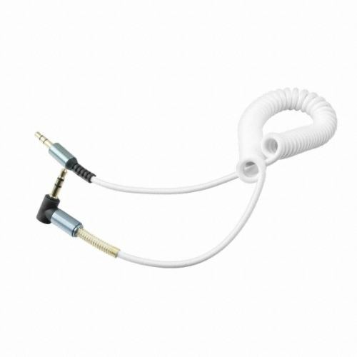 3.5mm 3극 꺾임형 스프링 AUX 케이블