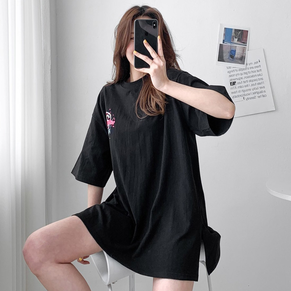 폭죽컬러링라운드티셔츠 LIU963M605 빅사이즈