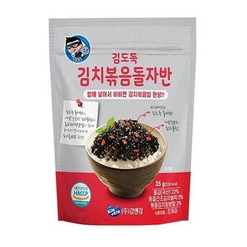 김앤김 김도둑 김치볶음 돌자반 35g [3개]