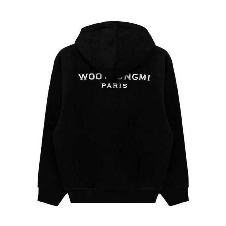 지엠아이 WOOYOUN 우영미 백로고 후드 티셔츠 블랙 남성 티셔츠 W251TS37723BTEO_이미지