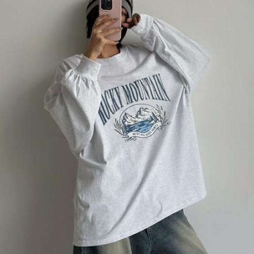 아이우먼 나야홍 /빅사이즈 409 마운팅이지면박스티 DNMS752