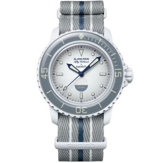 스와치그룹 스와치 X 블랑팡 BIOCERAMIC SCUBA FIFTY FATHOMS ANTARCTIC OCEAN SO35S100