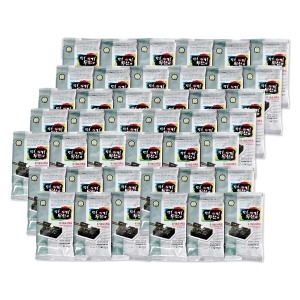 도시락김 51봉 유기인증 간편한 1회용김 식탁김 트레이있음 유기해바라기유