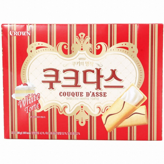 크라운제과 쿠크다스 화이트 토르테 144g